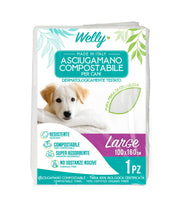 Toalla compostable Welly grande 100 x 160 cm, 1 unidad