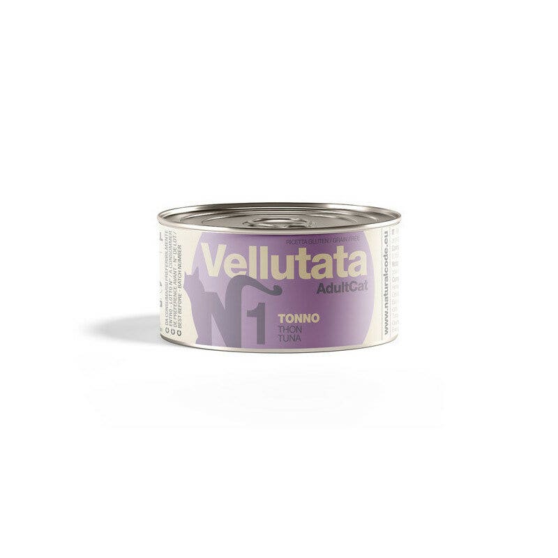 Natural Code N1 Crema de atún para gatos adultos, lata de 85 g