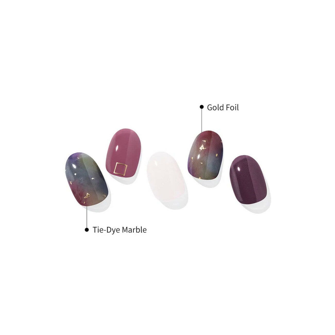 Ohora Gel Nails Esmalte de gel adhesivo N Tie-Dye