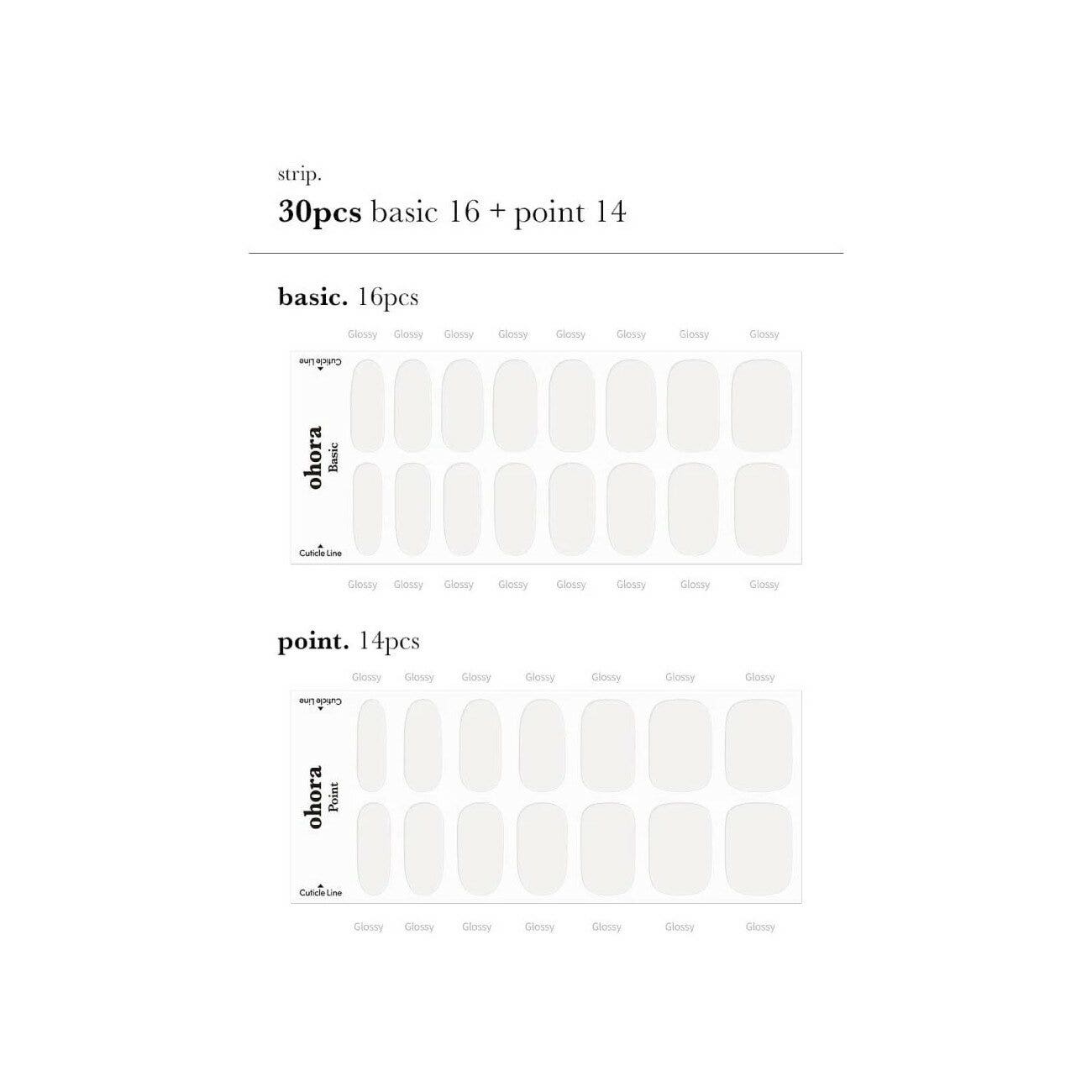 Ohora Gel Nails Esmalte de gel adhesivo para pies N White