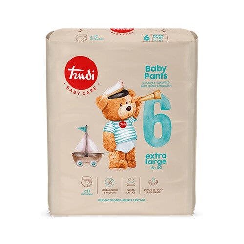 Trudi Baby Pants Pañales tipo braguita Talla 6 XL 15+ kg 17 unidades