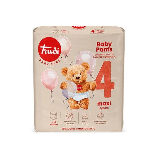 Trudi Baby Pants Pañales tipo braguita Talla 4 Maxi 8-15 kg 19 unidades