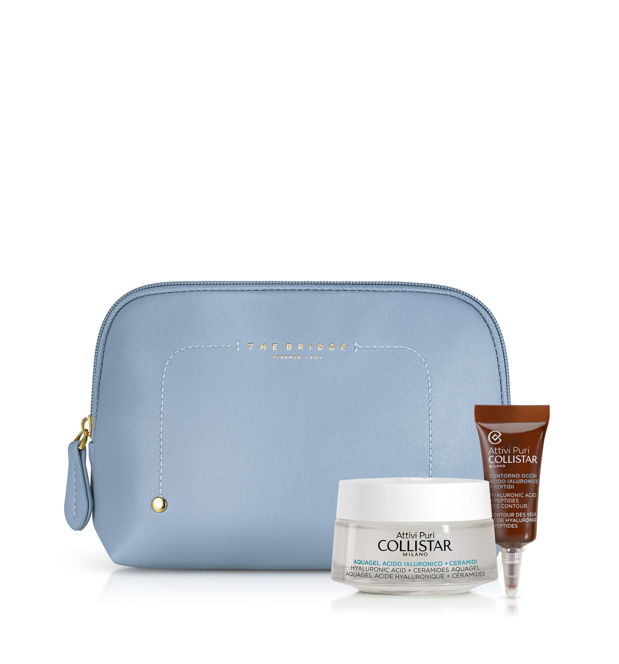 Collistar Set Aquagel Ácido Hialurónico 50 ml + Contorno de Ojos 5 ml + Muestra Gotas para el Rostro