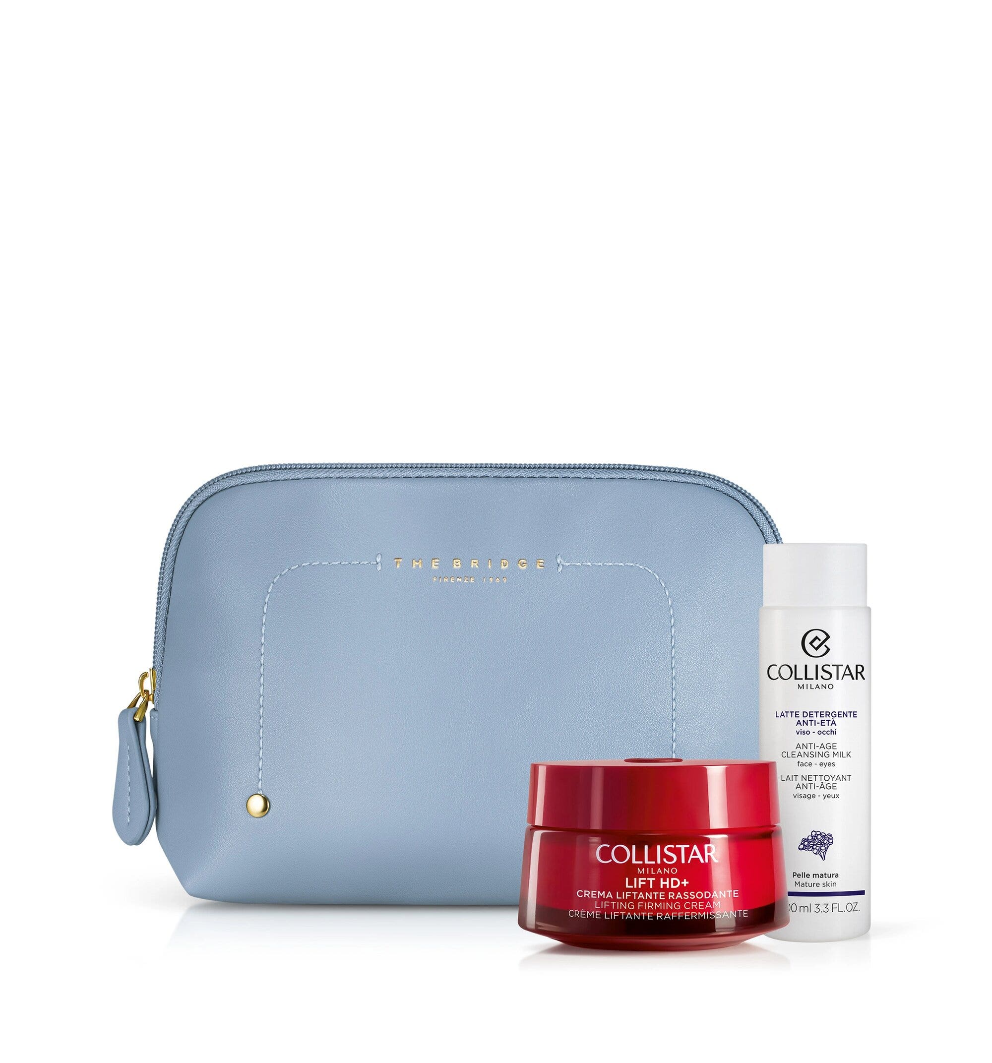 Collistar Set Lift HD+ Crema ultra-reafirmante facial 50 ml + Leche limpiadora 100 ml + Muestra de Gotas mágicas faciales