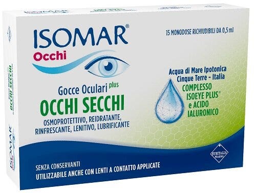 Isomar Ojos Secos Plus Gotas Oculares Ácido Hialurónico 0,20 % 15 Viales