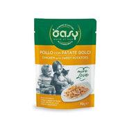 Oasy More Love Pollo con boniatos en caldo de cocción, comida húmeda para gatos adultos 70 g