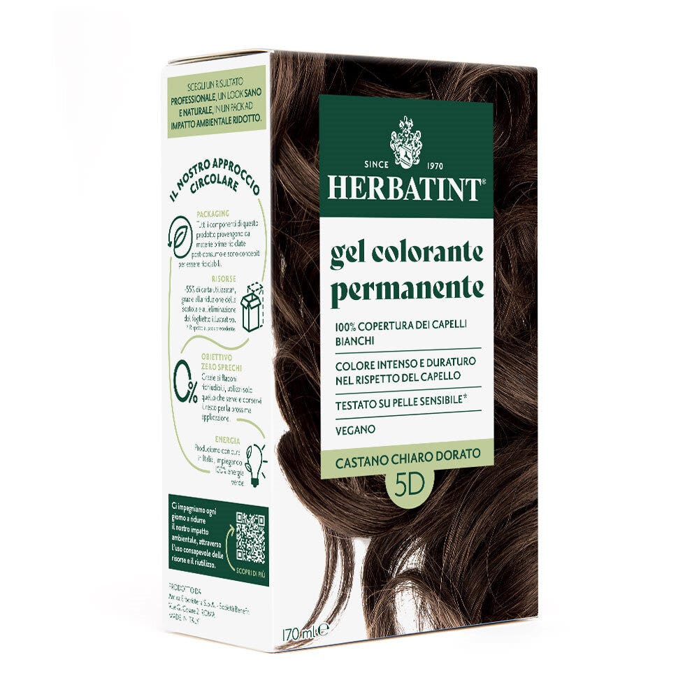 Herbatint Gel Tinte Permanente 5D Castaño Claro Dorado 170 ml