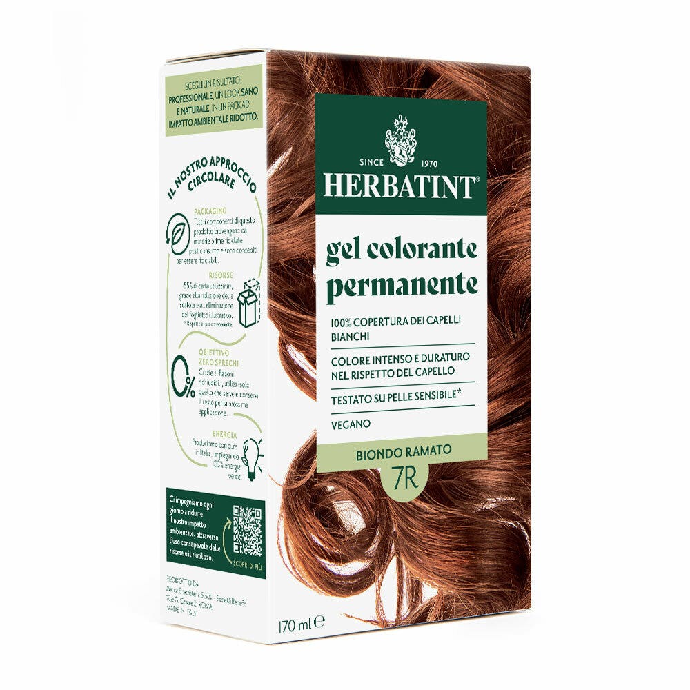 Herbatint Tinte para el cabello en gel permanente 7R Rubio cobrizo 170 ml