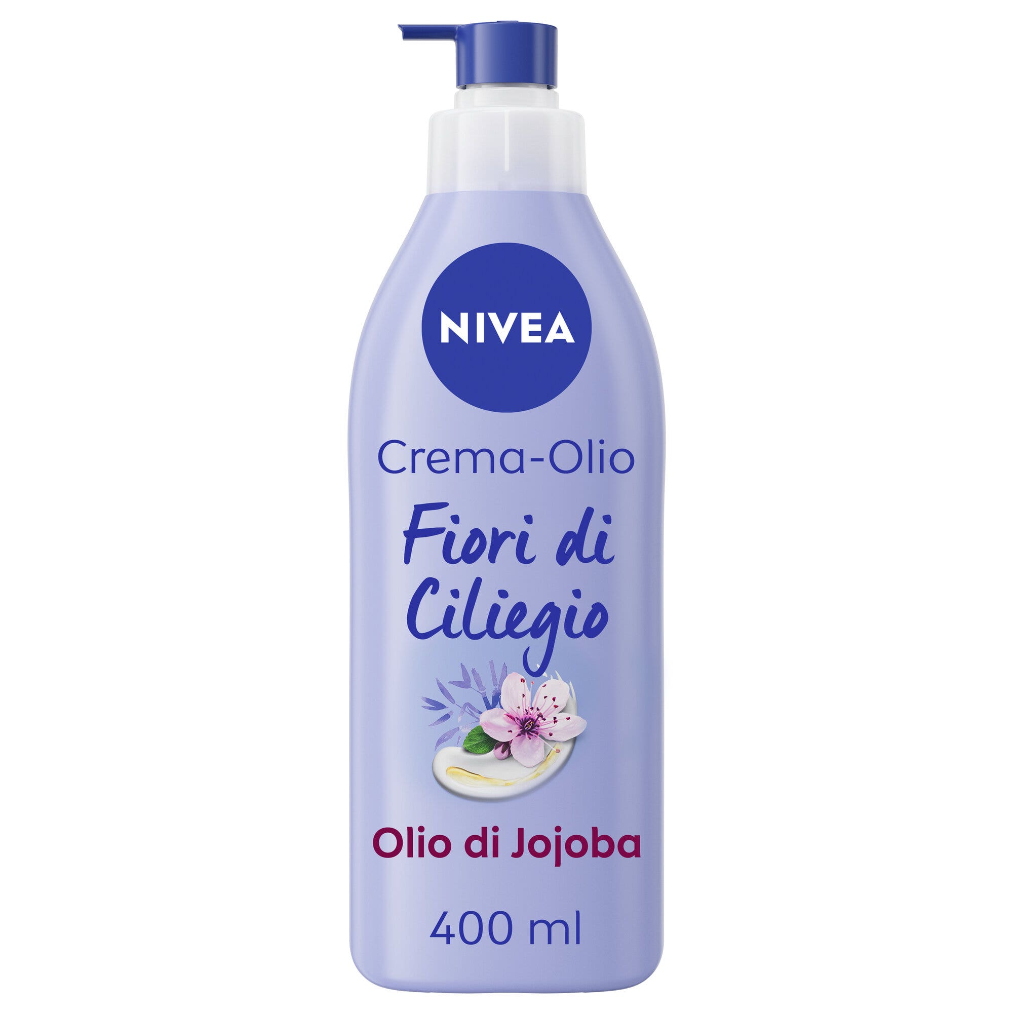 Nivea Crema-aceite de flores de cerezo y aceite de jojoba. Crema corporal hidratante 48 h y perfumada, 400 ml