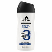 Adidas Hydra Sport Gel de ducha 3 en 1 para cuerpo, cabello y rostro para hombre 250 ml
