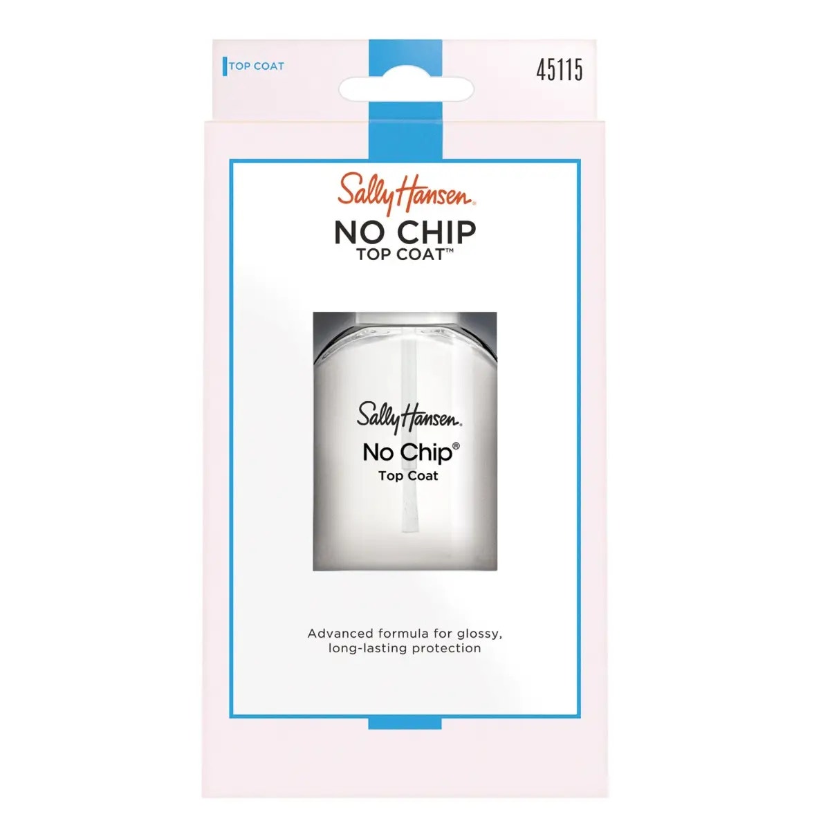 Sally Hansen No Chip Acrylic Top Coat, capa superior acrílica selladora de color para uñas, 13,3 ml