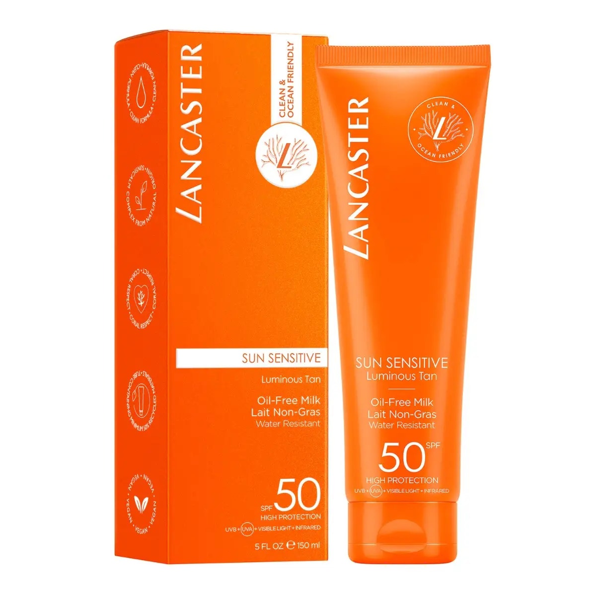 Lancaster Sun Sensitive Luminous Tan Oil-Free Milk SPF 50 Corpo 150ml