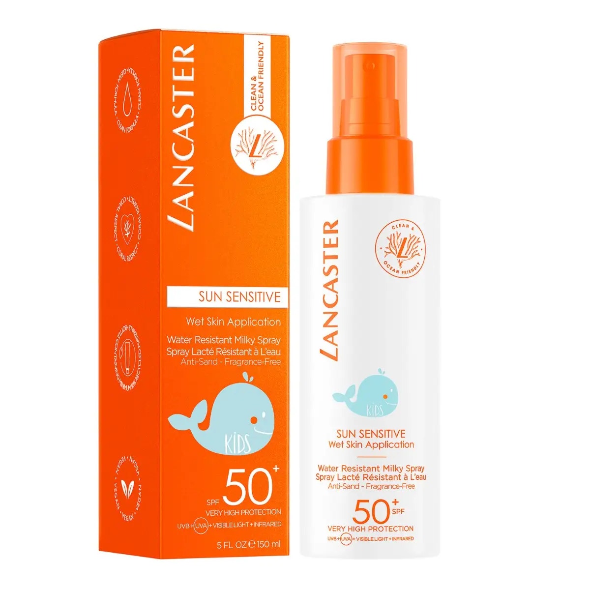Lancaster Sun Sensitive Milky Spray Protector Solar para Niños SPF 50+ 150 ml
