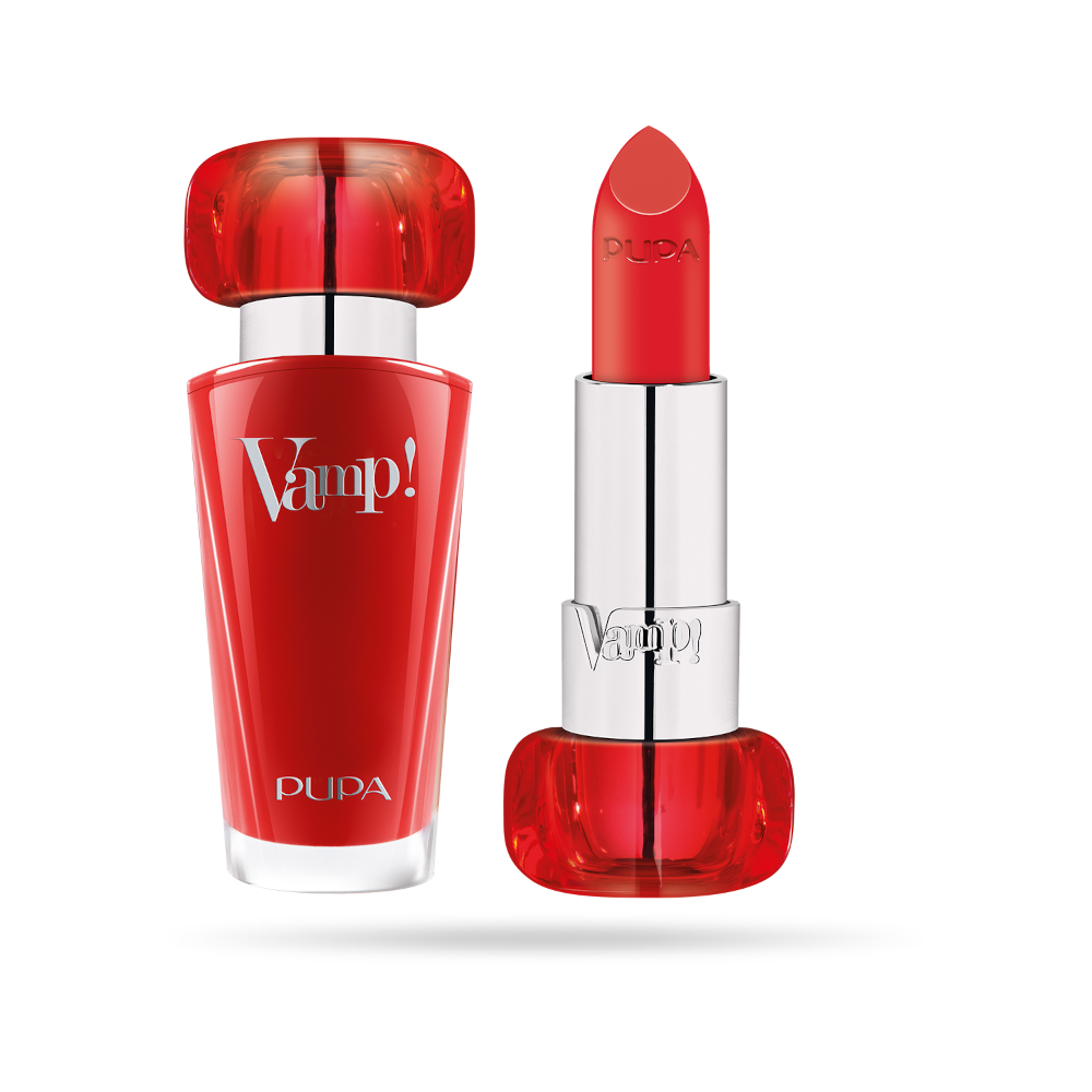 Pupa Vamp! Lipstick, pintalabios voluminizador, 3,5 g, True Orange 305
