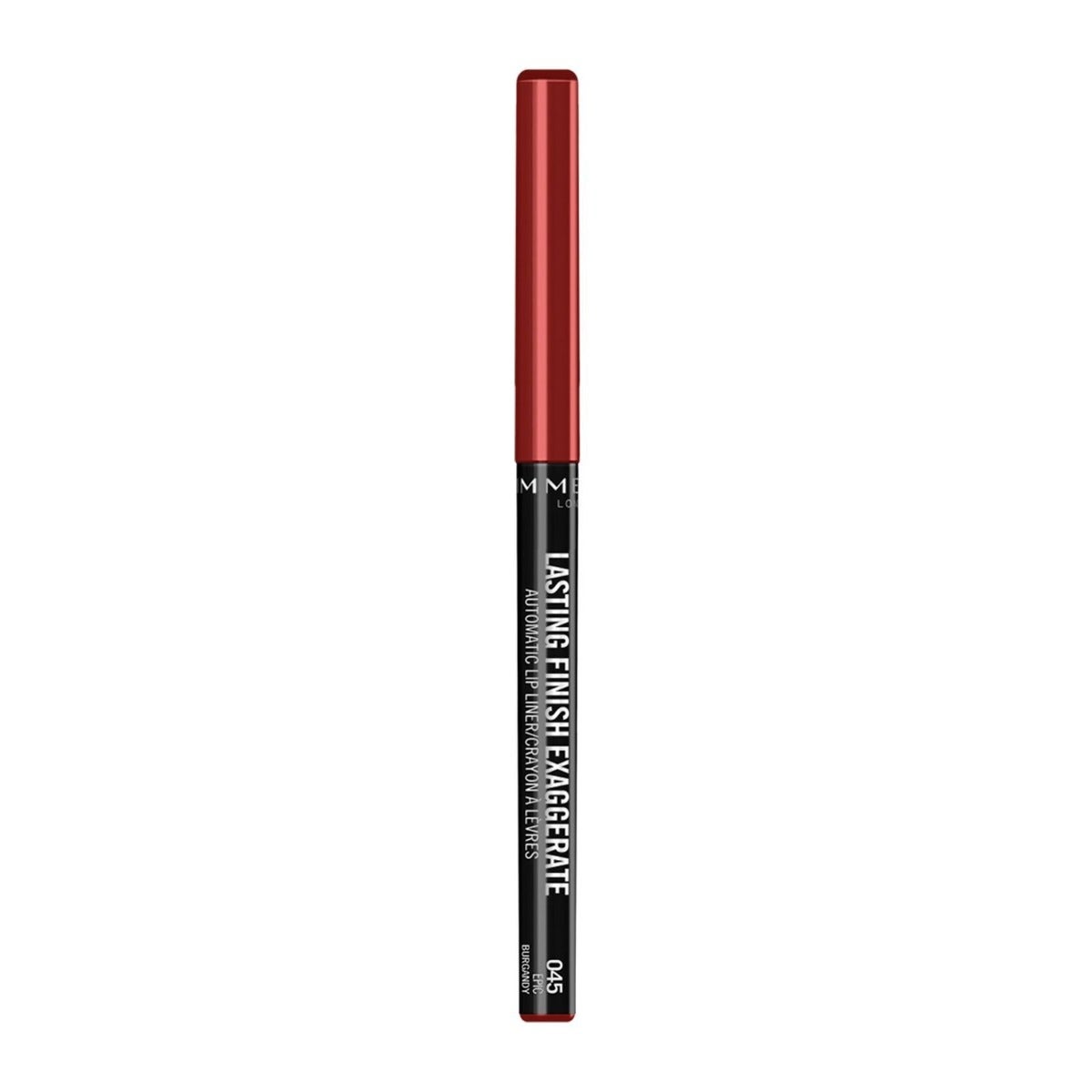 Lápiz de labios Rimmel Lasting Finish Exaggerate 045 Epic Burgandy