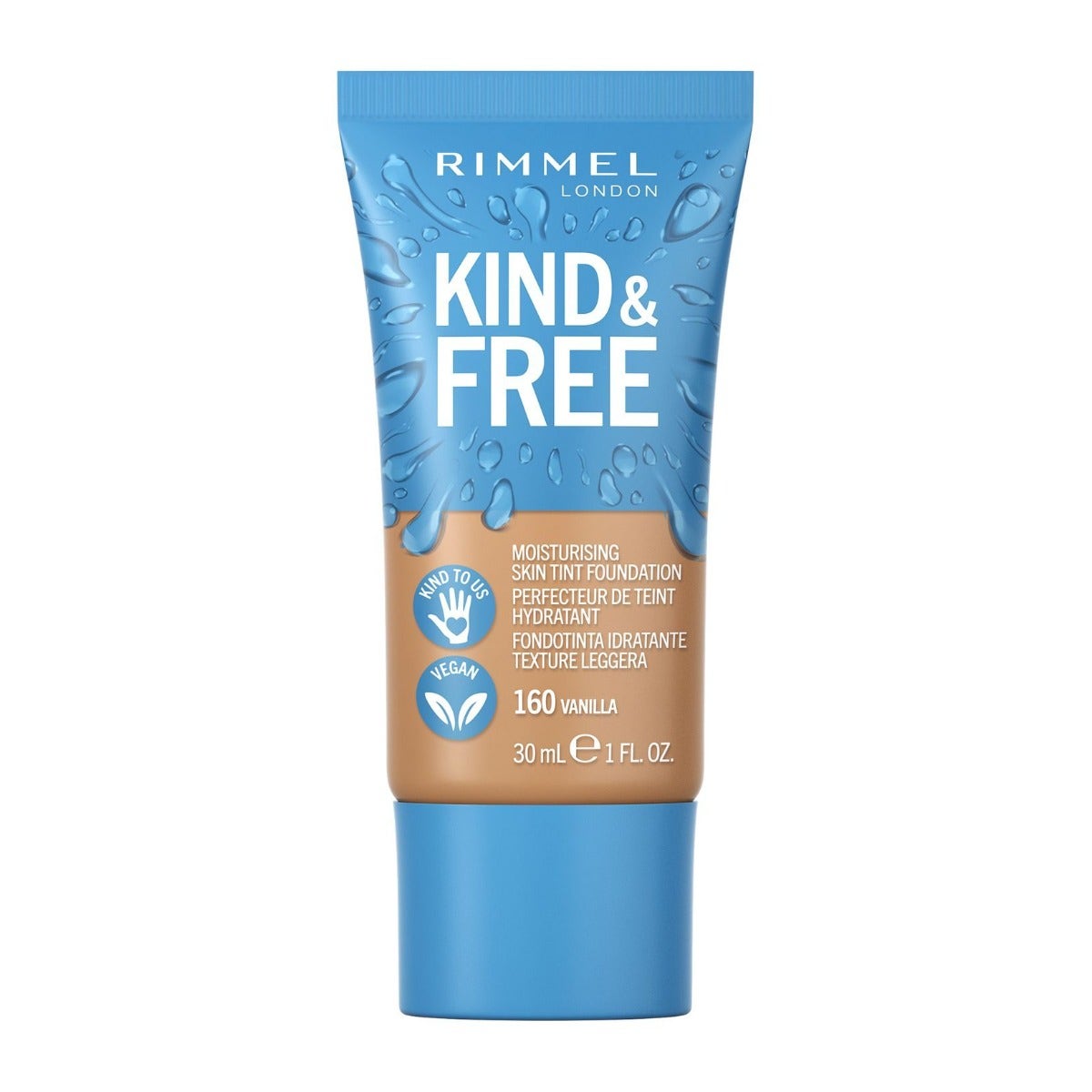 Rimmel Base de maquillaje hidratante Kind&Free 160 Vanilla 30 ml