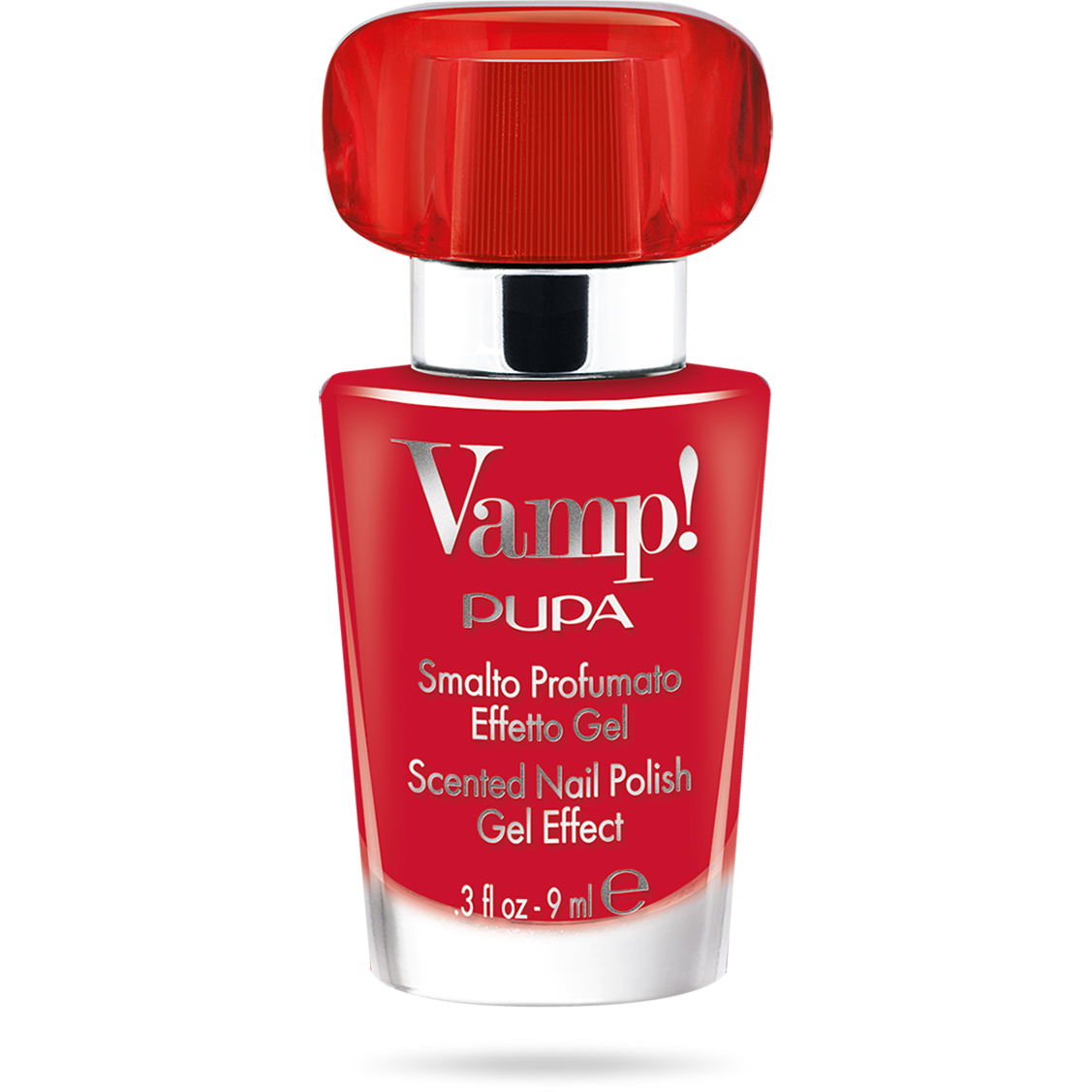 Esmalte perfumado Pupa Vamp con efecto gel 211 Scarlet Red 9 ml