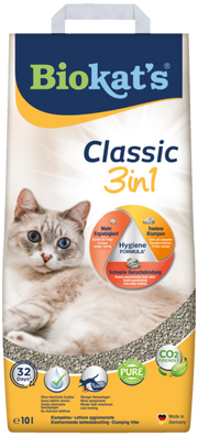 Biokat's Natural Classic 3 In 1 Lettiera Da Argilla Naturale Per Gatti 10kg