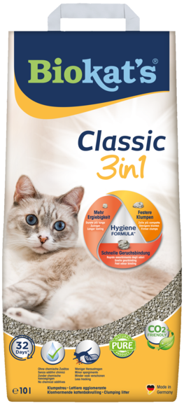 Biokat's Natural Classic 3 In 1 Lettiera Da Argilla Naturale Per Gatti 10kg