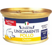 Unipro Unicamente Pollo Comida húmeda para gatitos, lata de 85 g
