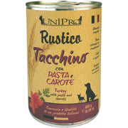 Unipro Rustico Pavo Pasta Integral Zanahorias Comida para Perros Adultos Tarro 400 g