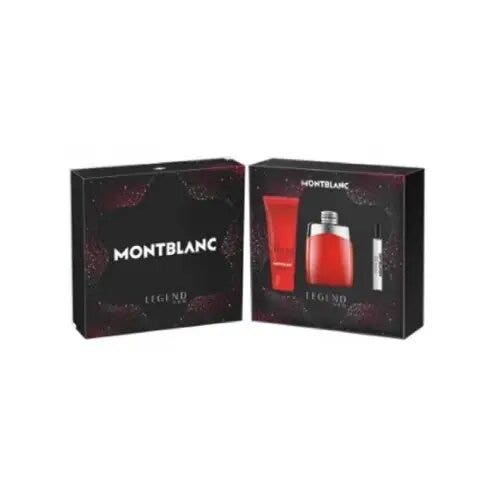Montblanc Set Legend Red para hombre Eau de Parfum 100 ml + 7,5 ml, gel de ducha 100 ml