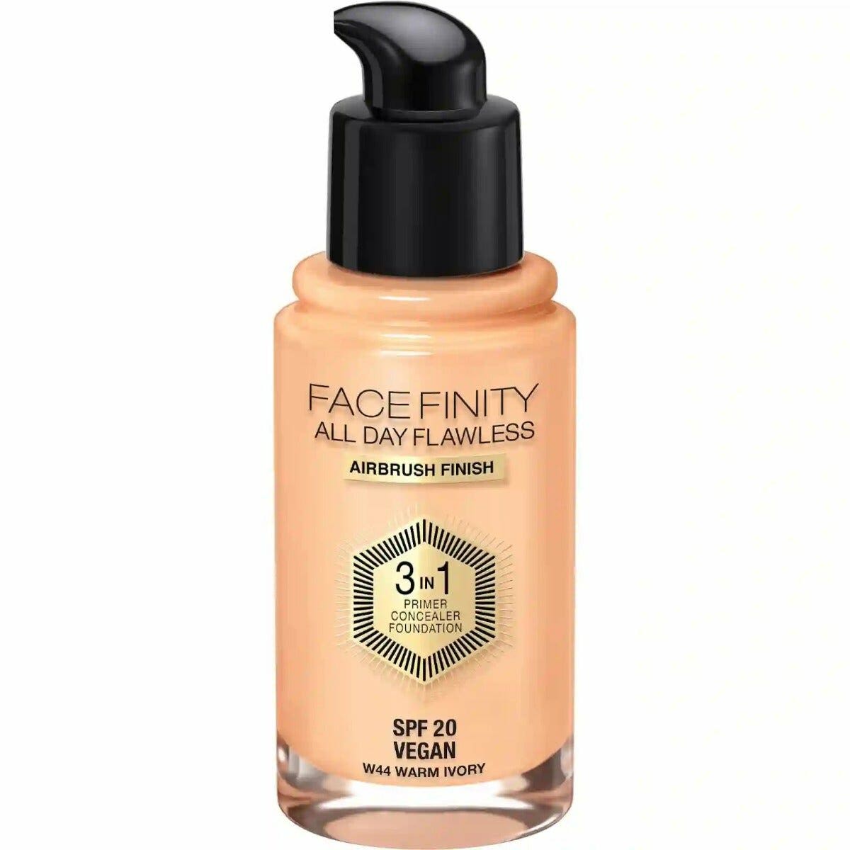 Max Factor Fondotinta Facefinity All Day Flawless 3in1 44 Warm Ivory 30ml