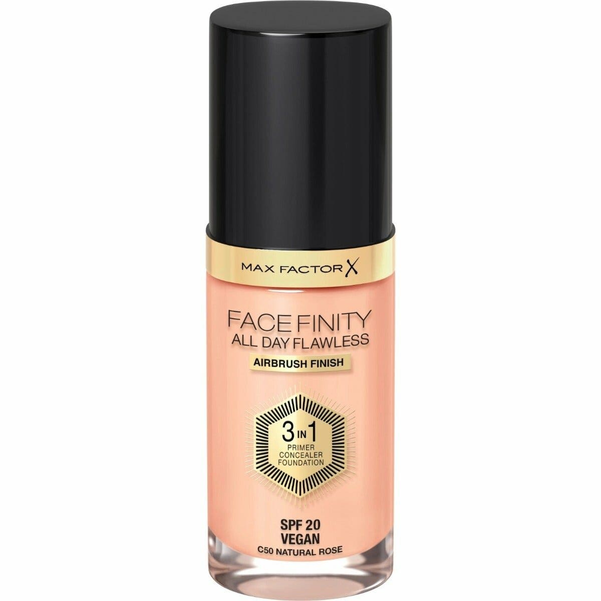 Max Factor Base de maquillaje Facefinity All Day Flawless 3 en 1 50 Natural 30 ml