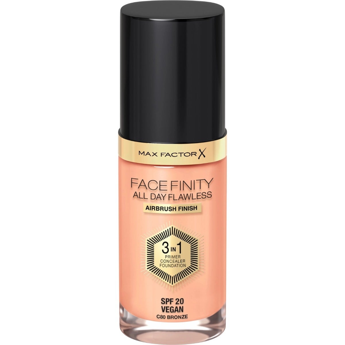 Max Factor Base de maquillaje Facefinity All Day Flawless 3in1 80 Bronze 30 ml