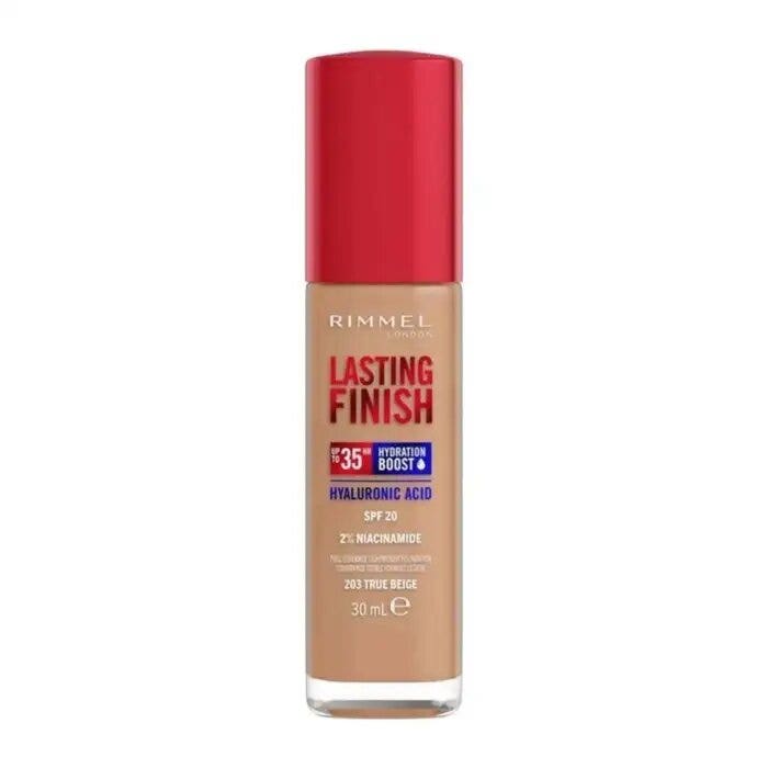 Rimmel Fondotinta Lasting Finish 35h Con Acido Ialuronico 203 True Beige 30ml