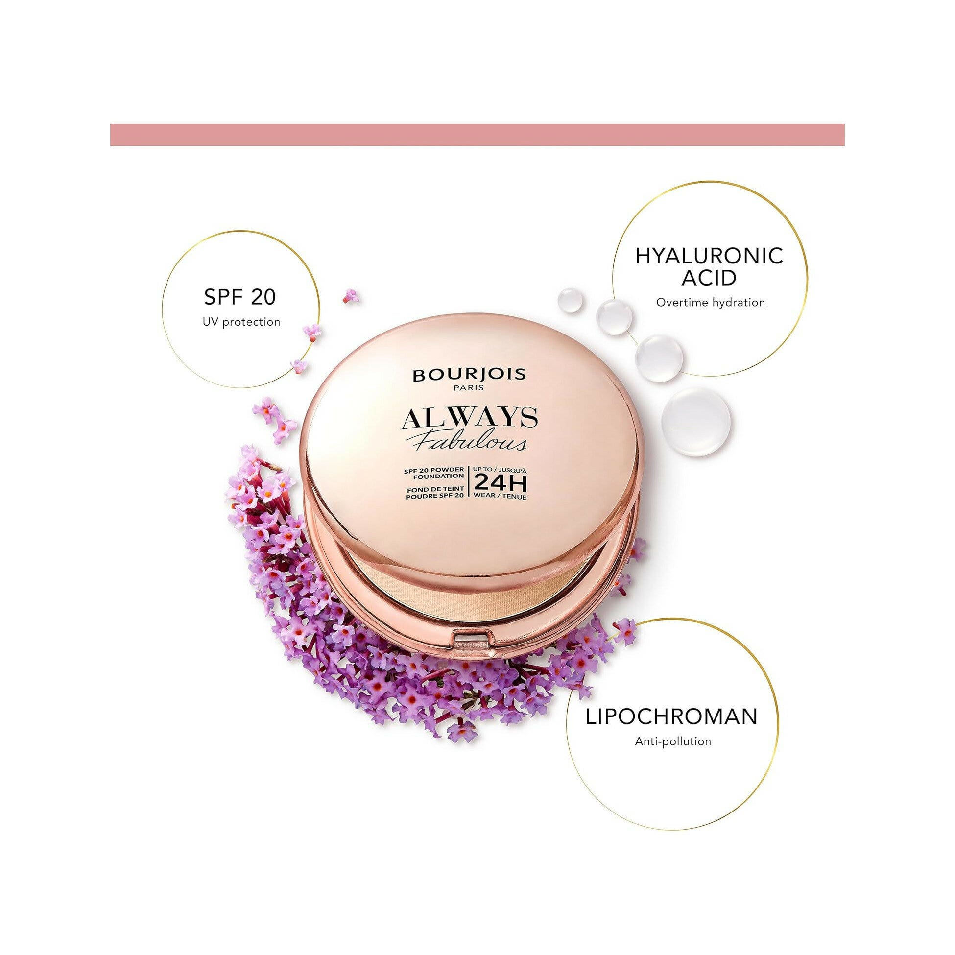 Bourjois Always Fabulous Fondotinta Compatto In Polvere 300 Rose Sand 7g SPF20