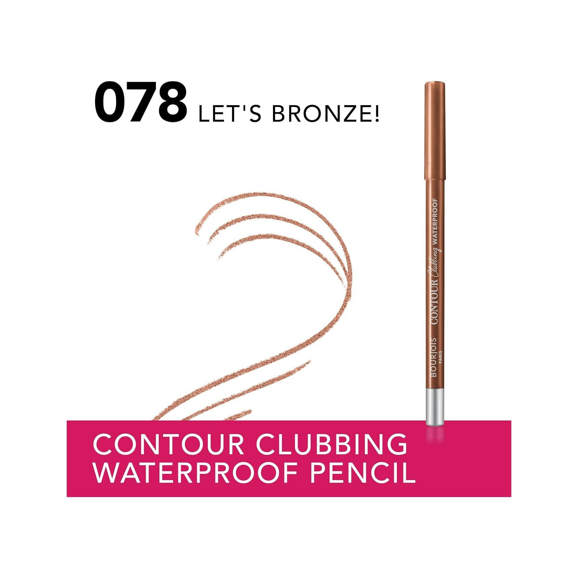 Bourjois Contour Clubbing Lápiz de Ojos Resistente al Agua 1,2 g 078 Let's Bronzer