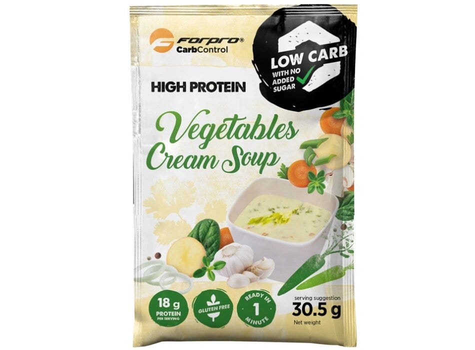 Forpro Carb Control Sopa cremosa alta en proteínas con sabor a verduras 30,5 g