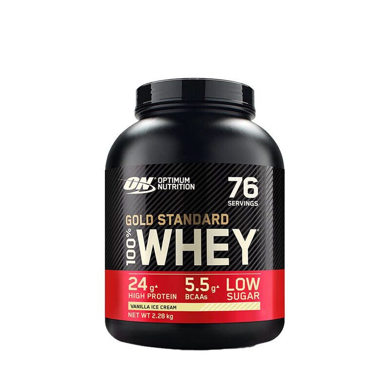 Optimum Nutrition Gold Standard 100 % Whey Protein Sabor Helado de Vainilla 2270 g