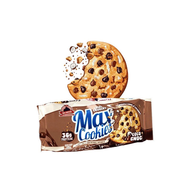Max Protein Max Cookies Sabor a chocolate y coco 4x25 g