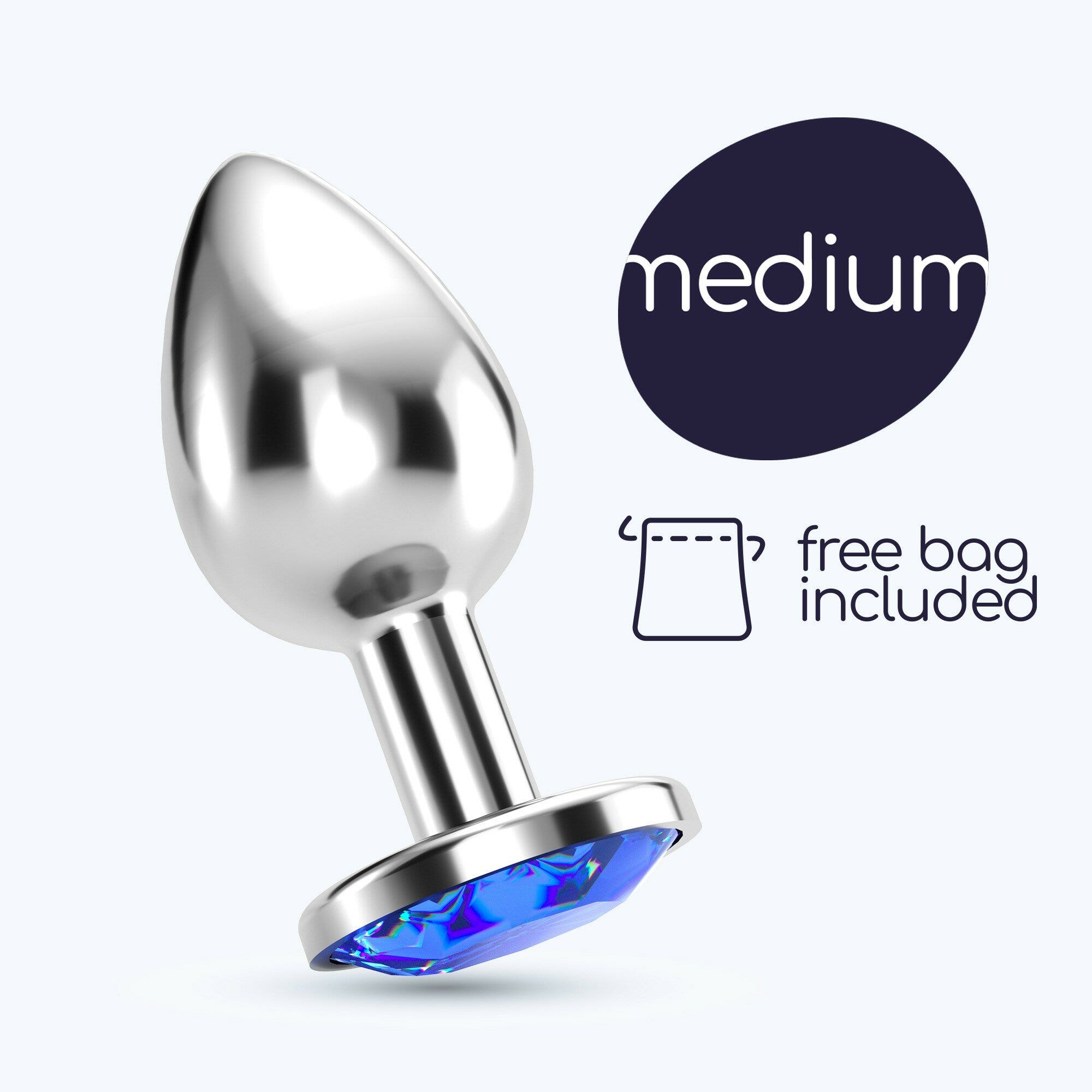 Crushious Plug Anale Bijou Gioiello Blu Grande
