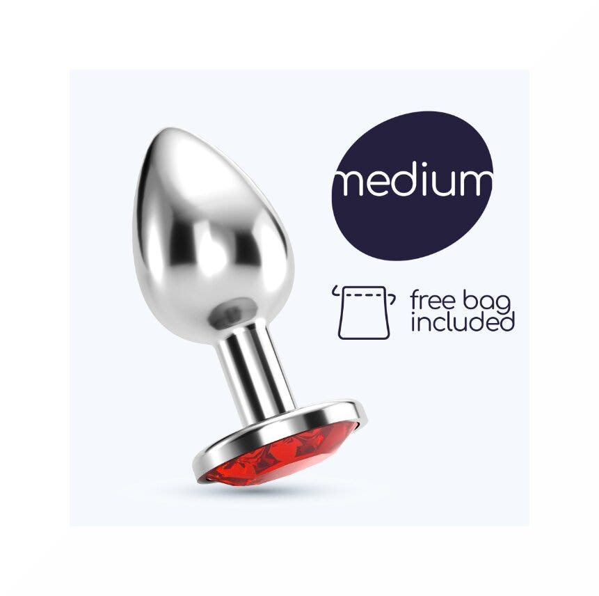 Crushious Plug Anale Bijou Gioiello Rosso Medio