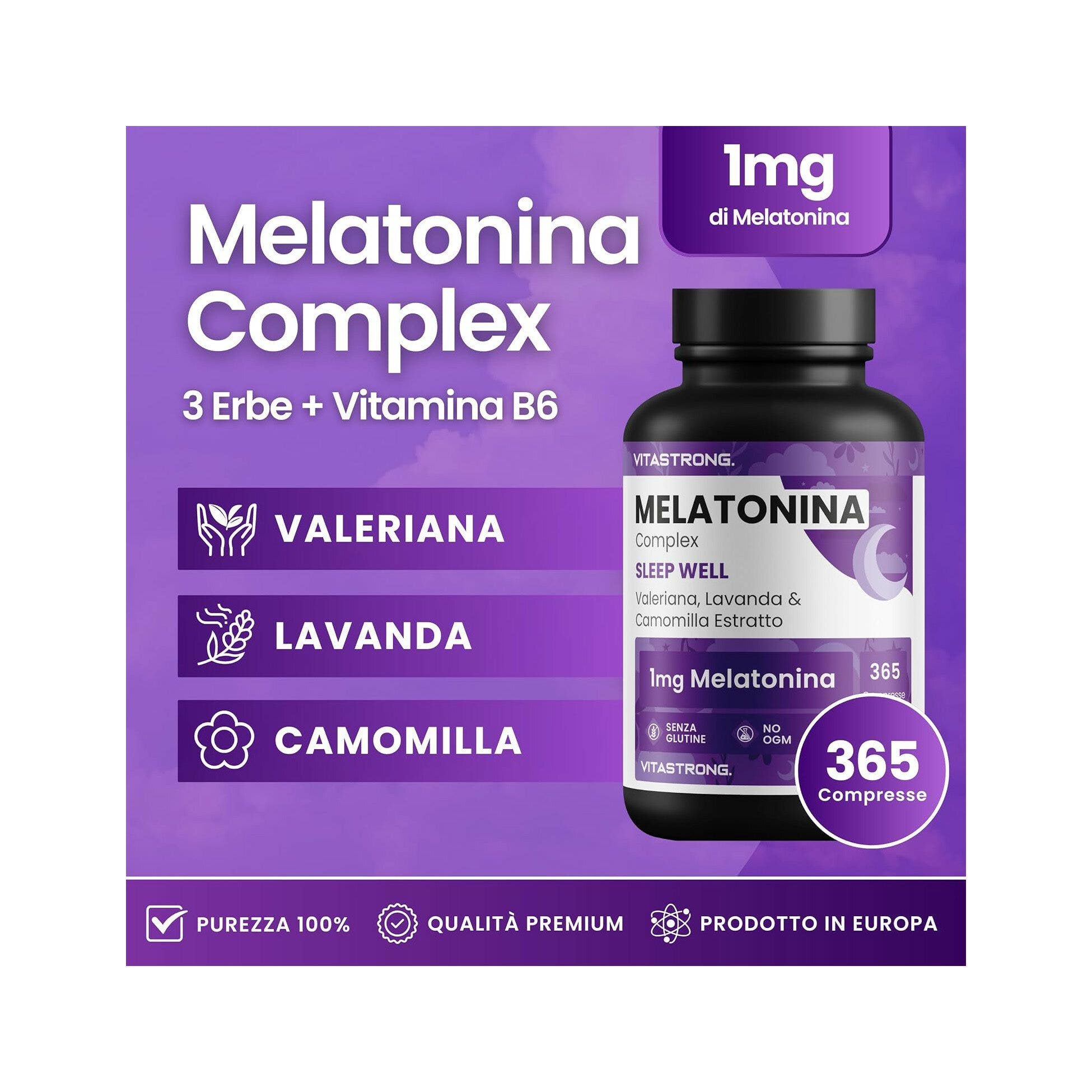 Vitastrong Melatonin Complex 365 comprimidos