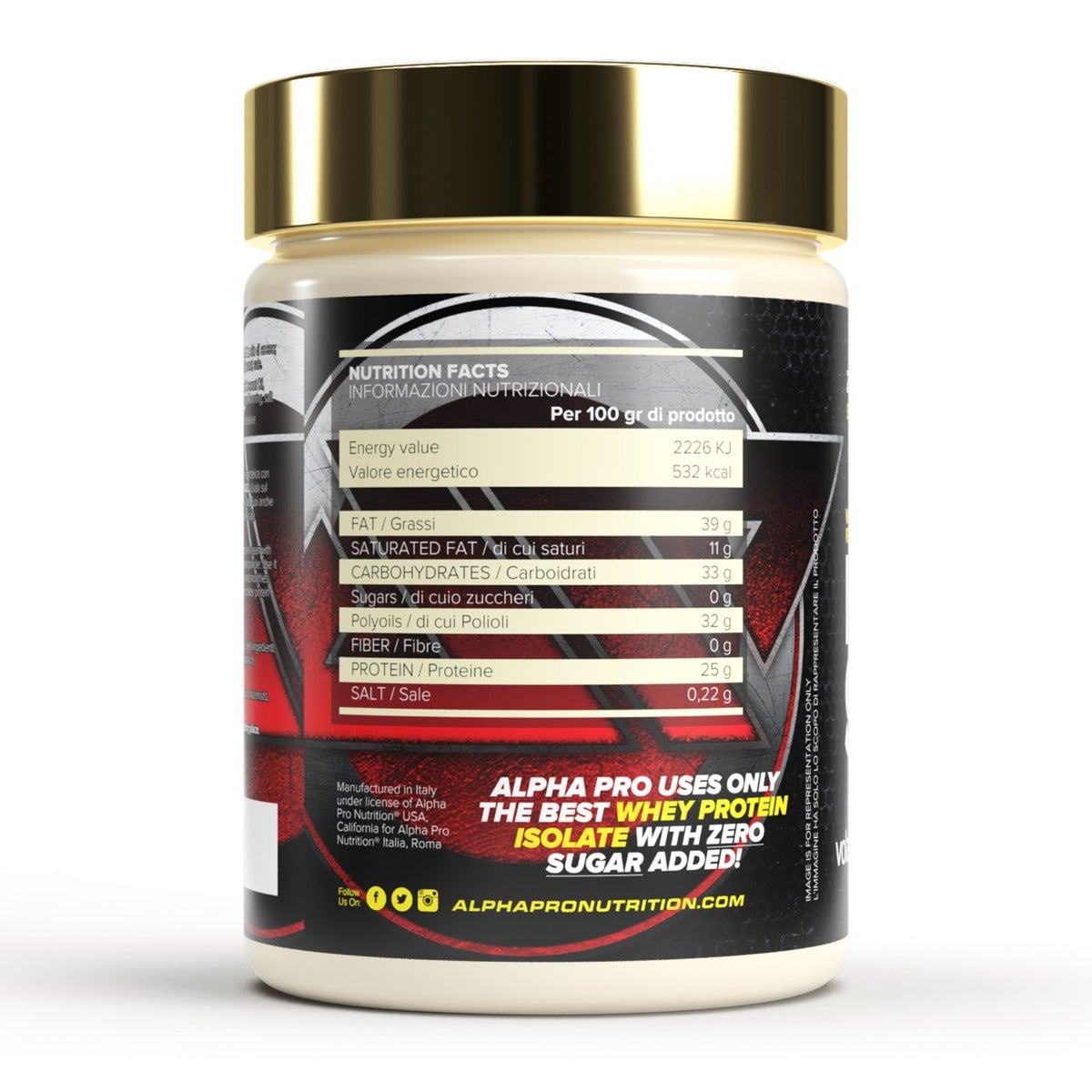 Alpha Pro Nutrition Protein Spread Bianco Peanut Butter 300g