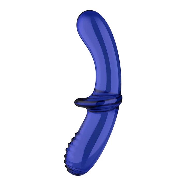 Satisfyer Double Crystal Dildo in Vetro Azzurro Chiaro