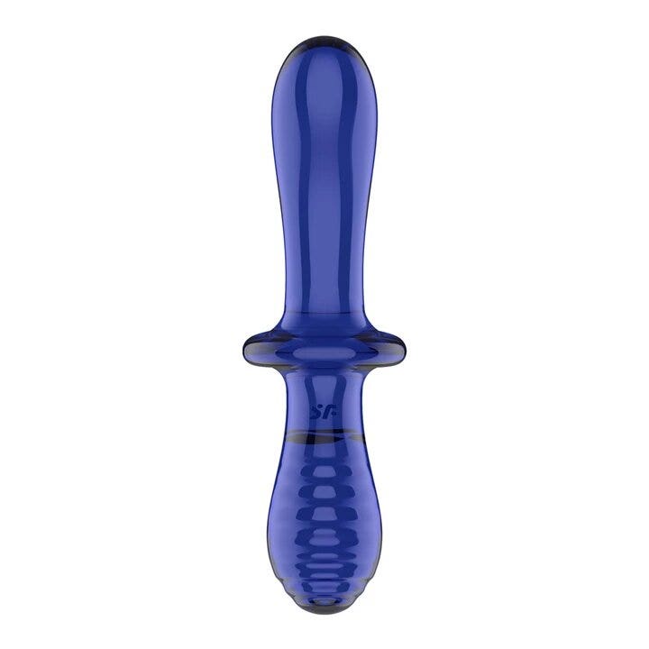 Satisfyer Double Crystal Dildo in Vetro Azzurro Chiaro