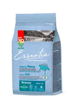 Pet360 Essentia Beauty Grain Free, pienso seco rico en pescado para gatos adultos, 300 g