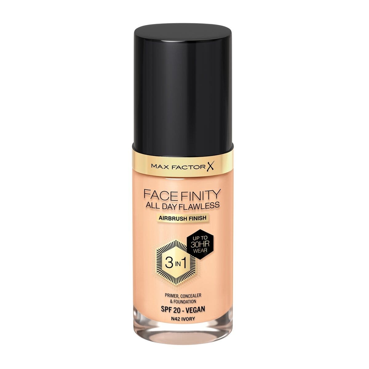 Max Factor Base de maquillaje Facefinity All Day Flawless 3In1 N42 Ivory 30 ml