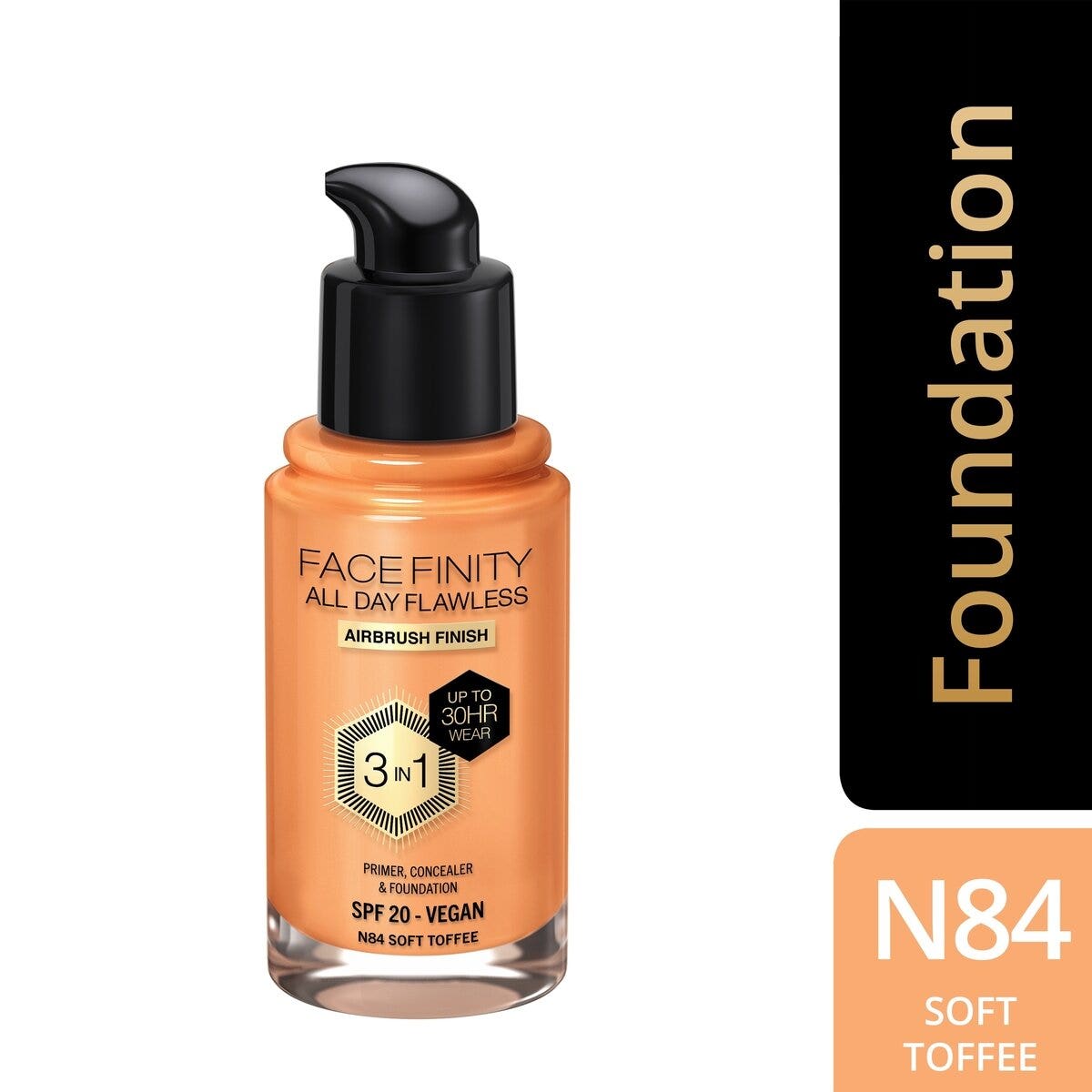 Max Factor Base de maquillaje Facefinity All Day Flawless 3 en 1 N84 Soft Toffee 30 ml