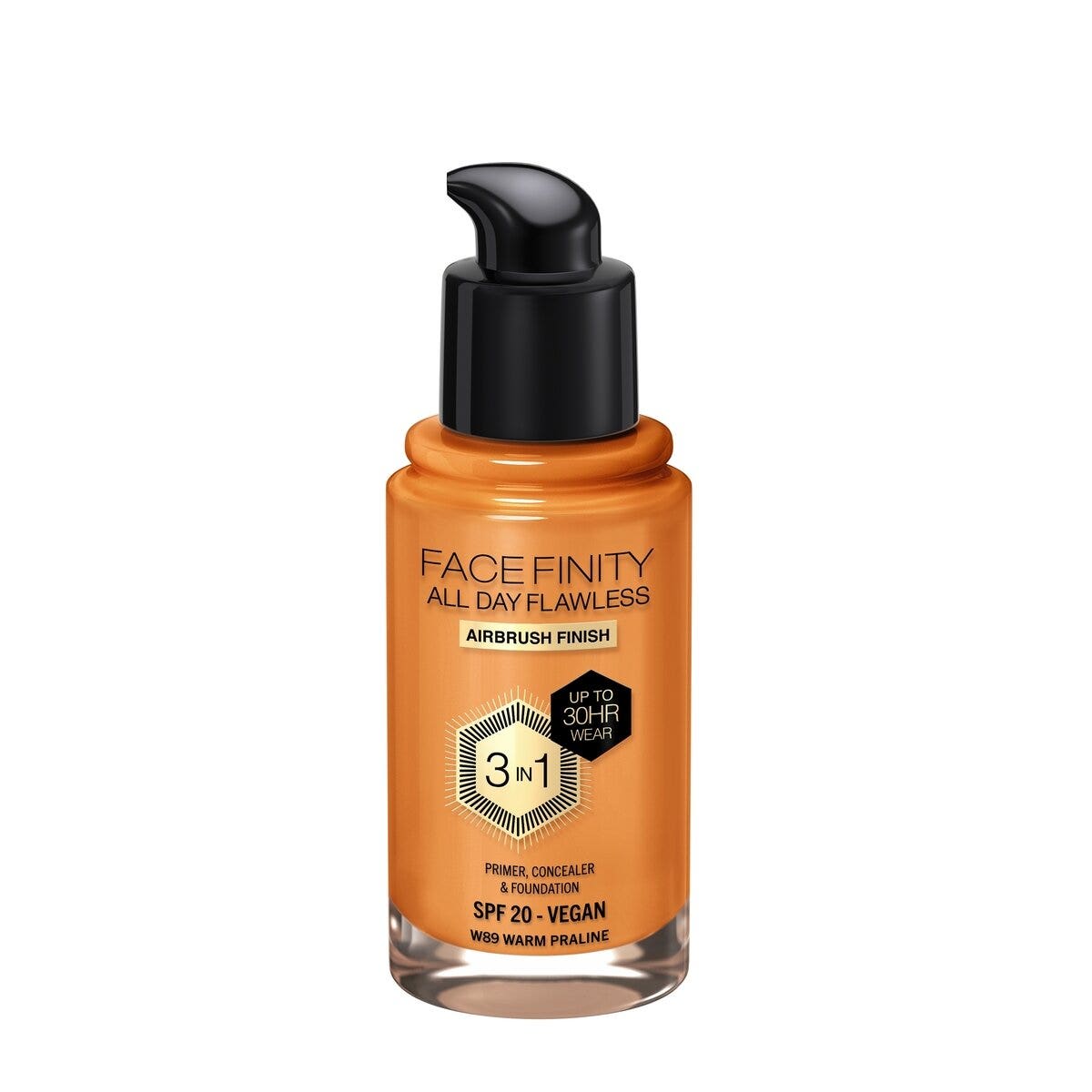 Max Factor Base de maquillaje Facefinity All Day Flawless 3 en 1 W89 Warm Praline 30 ml