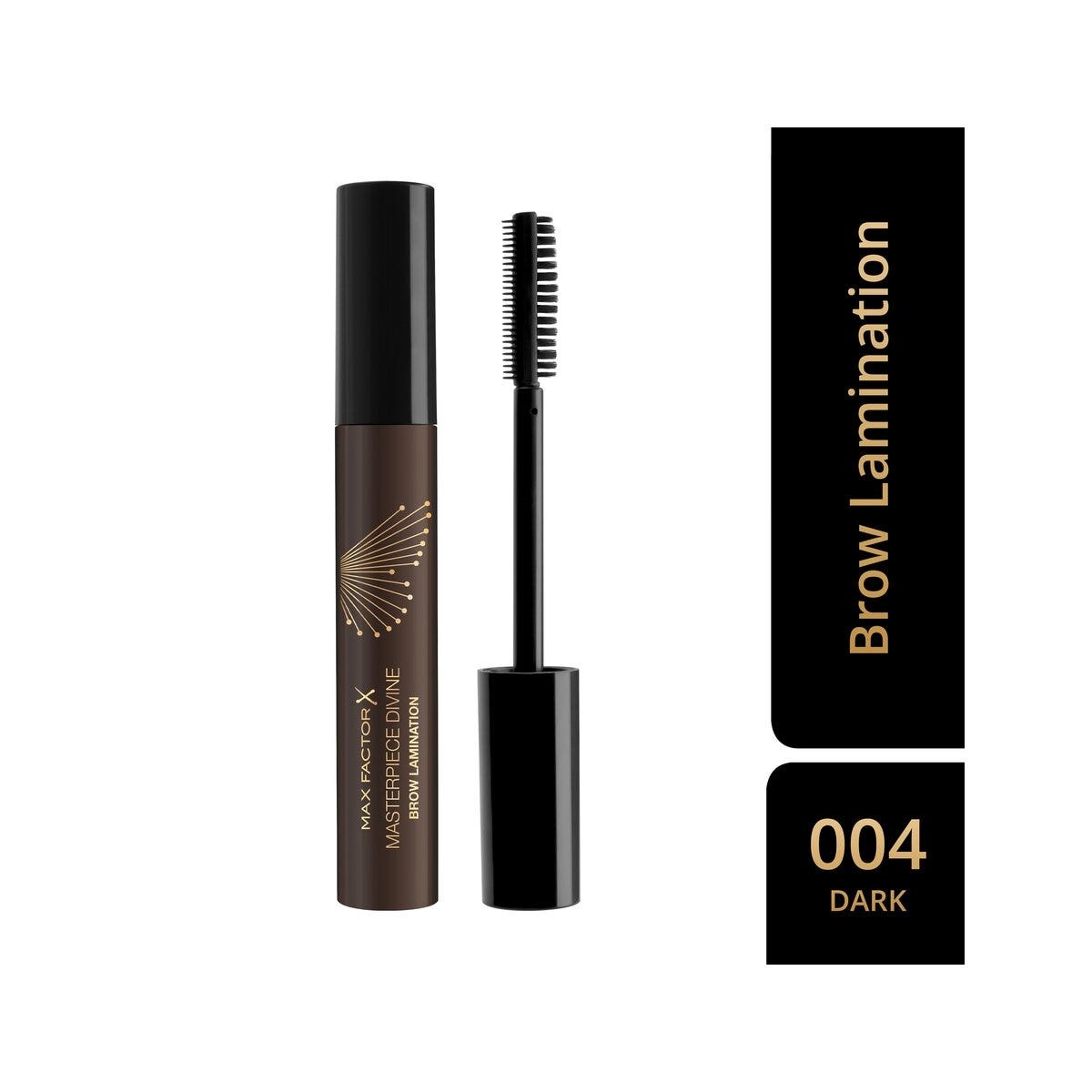 Max Factor Masterpiece Divine Gel para cejas con efecto laminado 004 Dark 8 ml