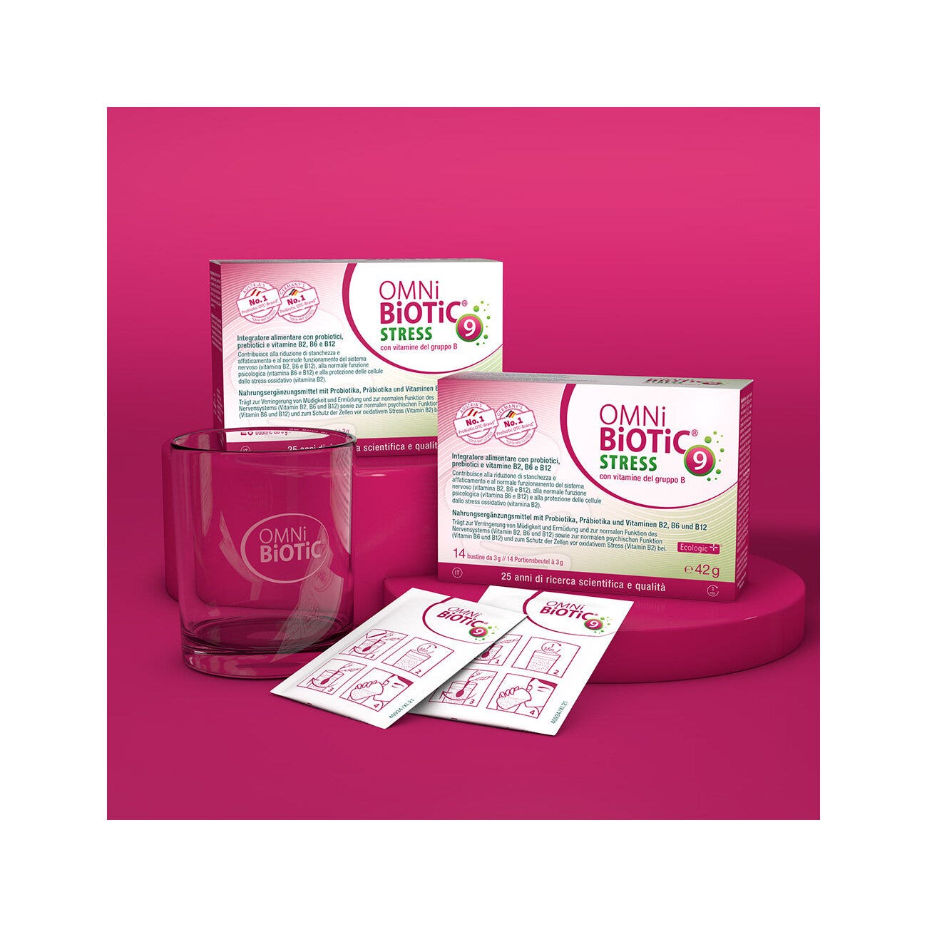 Omni Biotic Stress Vitaminas del Grupo B 28 sobres de 3 g