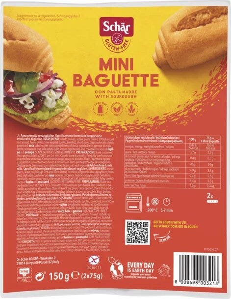 Schar Mini Baguette Sin Gluten 150g-1