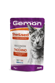 Gemon Bocconcini Con Tacchino Cibo Umido Senior Gatti Età Avanzata Busta 100g