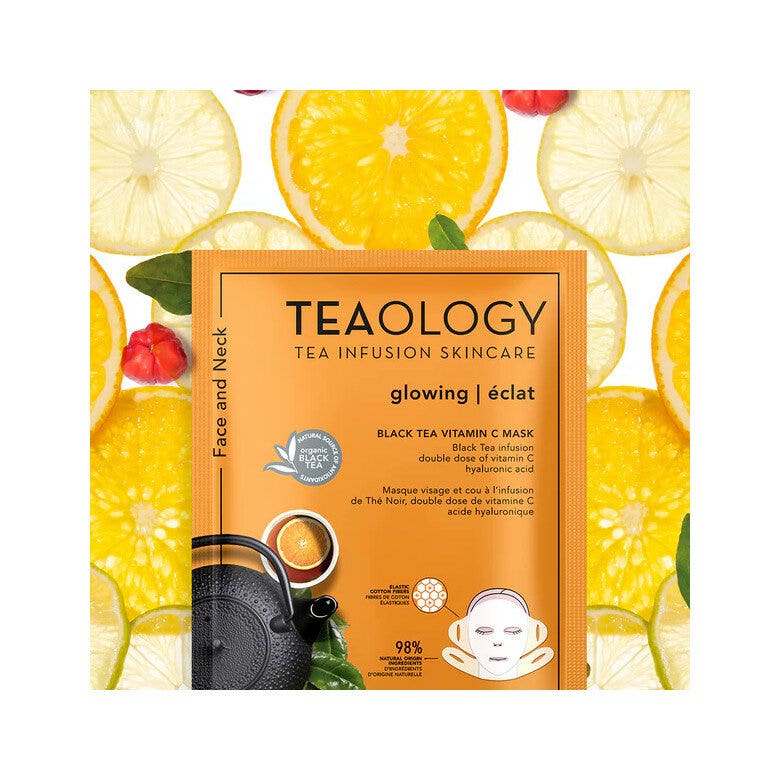 Teaology Mascarilla iluminadora con vitamina C para rostro y cuello 21 ml